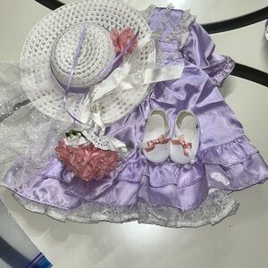 American Girl Doll Samantha's Retired Bridesmaid Dress, Hat Set(Rare)